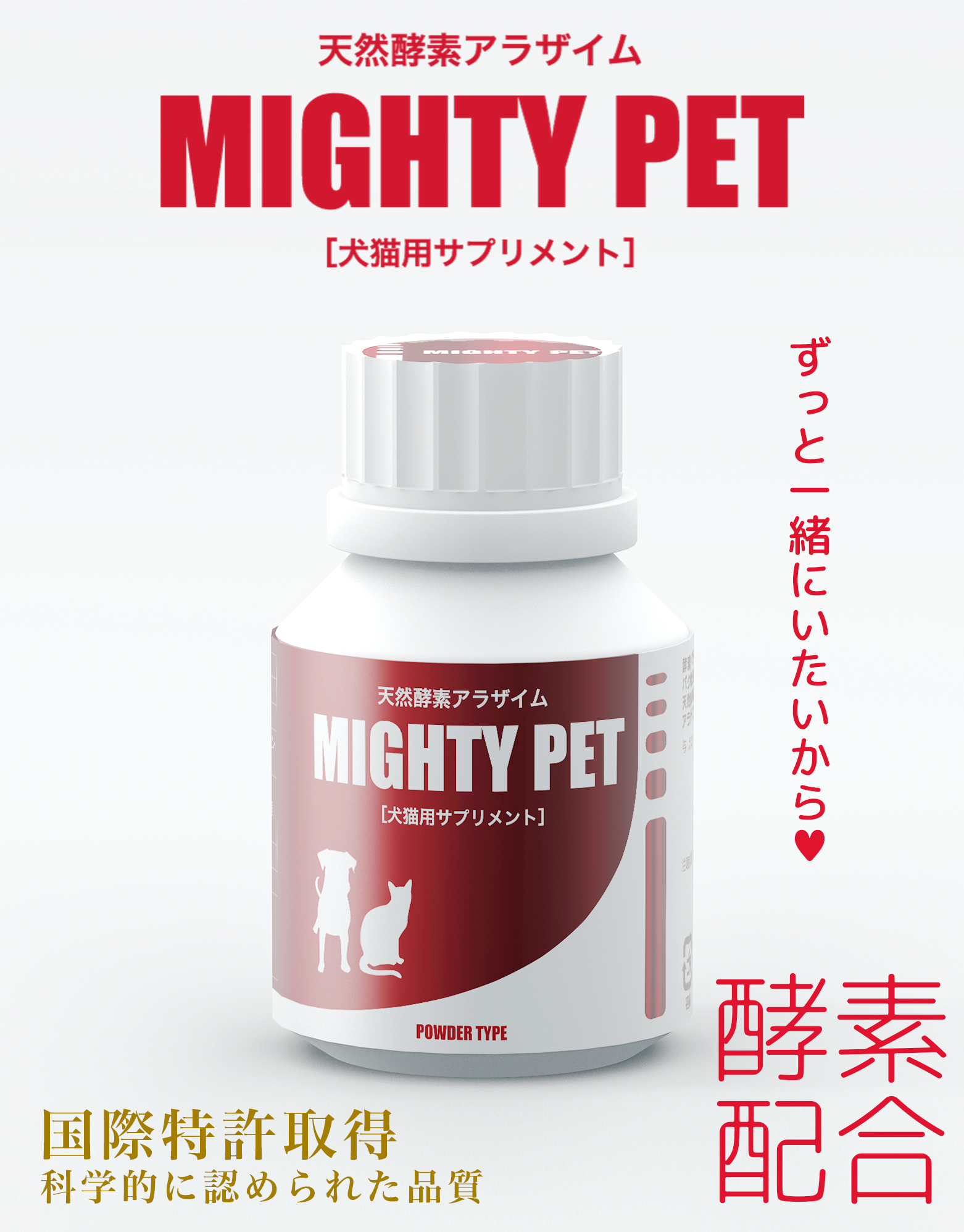 犬・猫用酵素サプリメント「マイティペット」